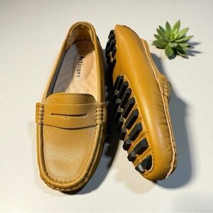 Artisure Tan Leather Driving Loafers Cushioned Insoles Size 8.5
